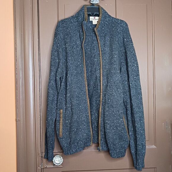 Woolrich Men's size L Jacket Sweater Dark Grey Brown Color - Picture 3 of 11